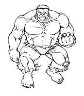 coloriage hulk en colere